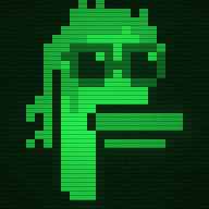 A pixel-art Ponk family member